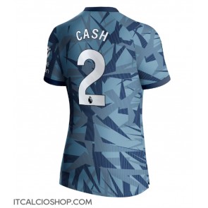 Aston Villa Matty Cash #2 Terza Maglia Femmina 2023-24 Manica Corta